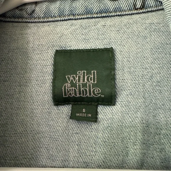 RB1 Wild fable distress denim graffiti jacket size small - Picture 7 of 10